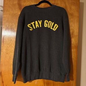 Stay Gold Gray Sweater